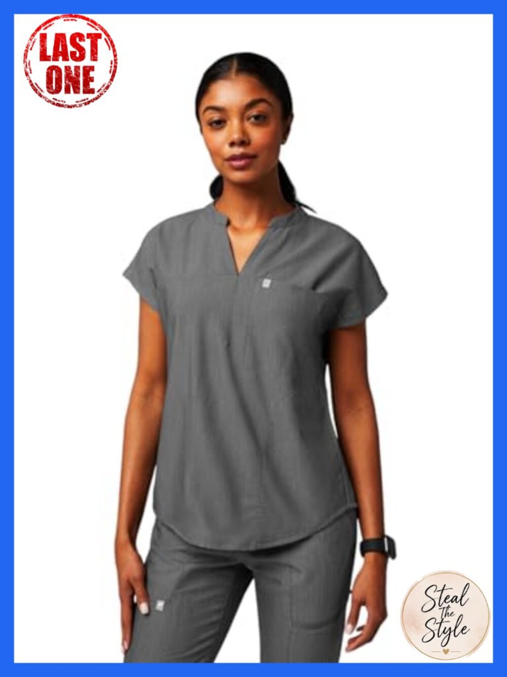 Women's Evolve 3-Pocket Scrub Top Oversized Fit MotionTech 4-Way Stretch